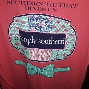 Simply Southern Bowties and Anchors L Tshirt